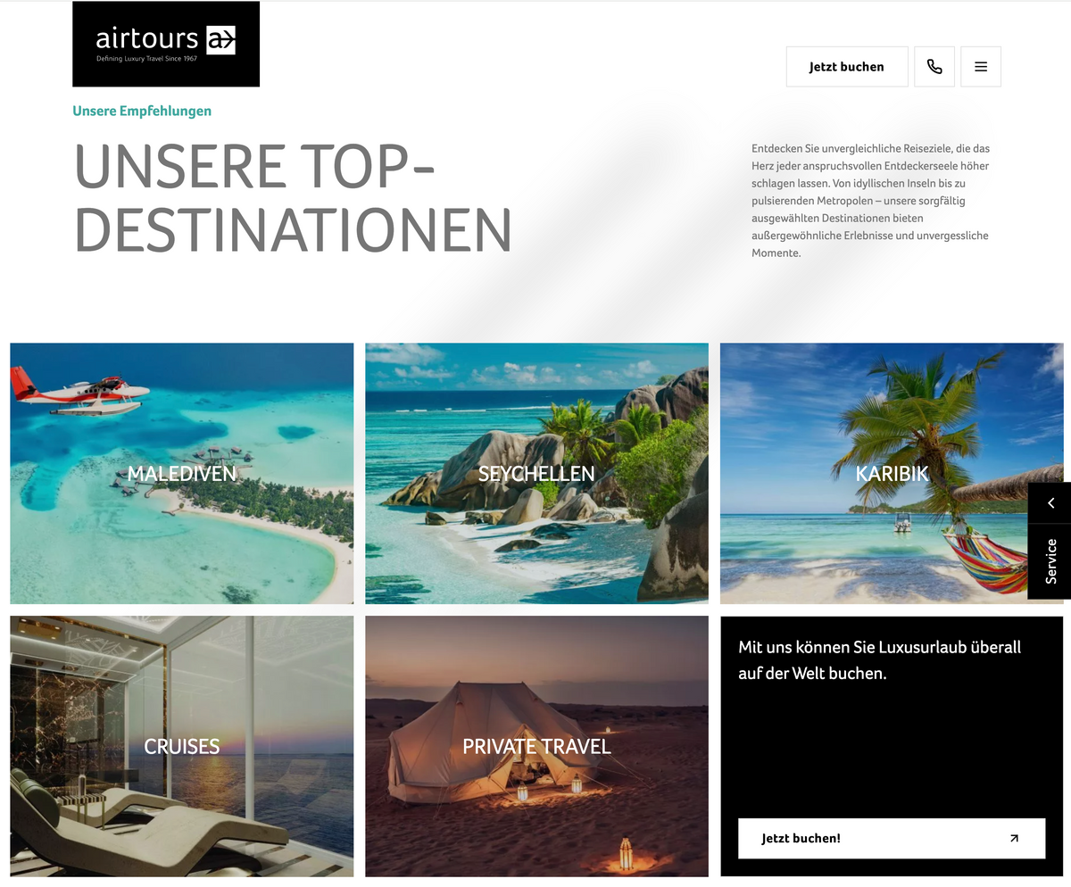 AIRTOURS - Website