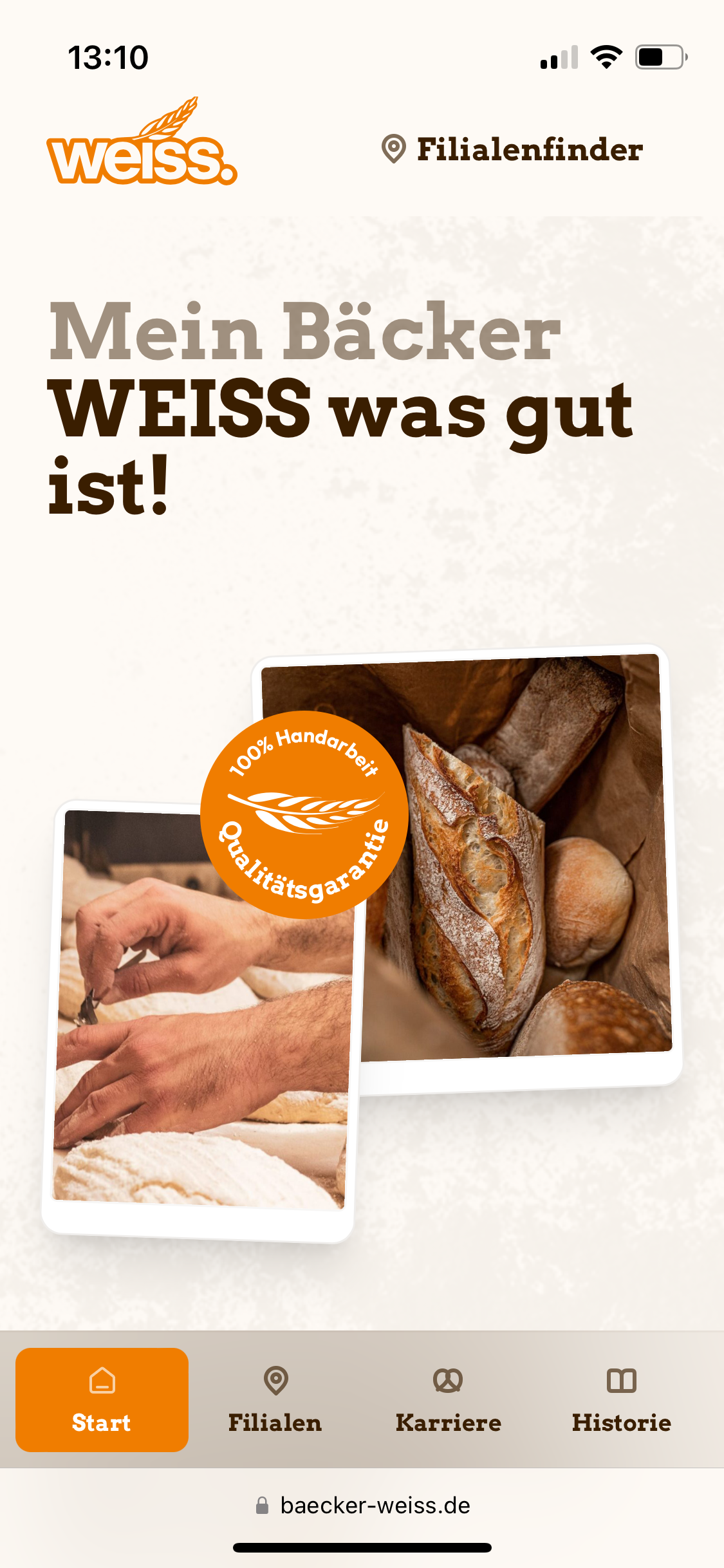 Bäckerei Weiss &#038; Sohn  - Website